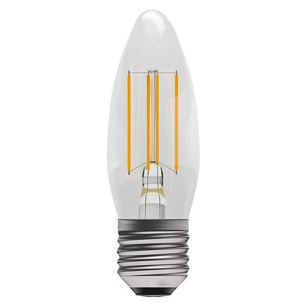 LED 3.3W Dimmable Clear Filament Candle - ES - 2700K